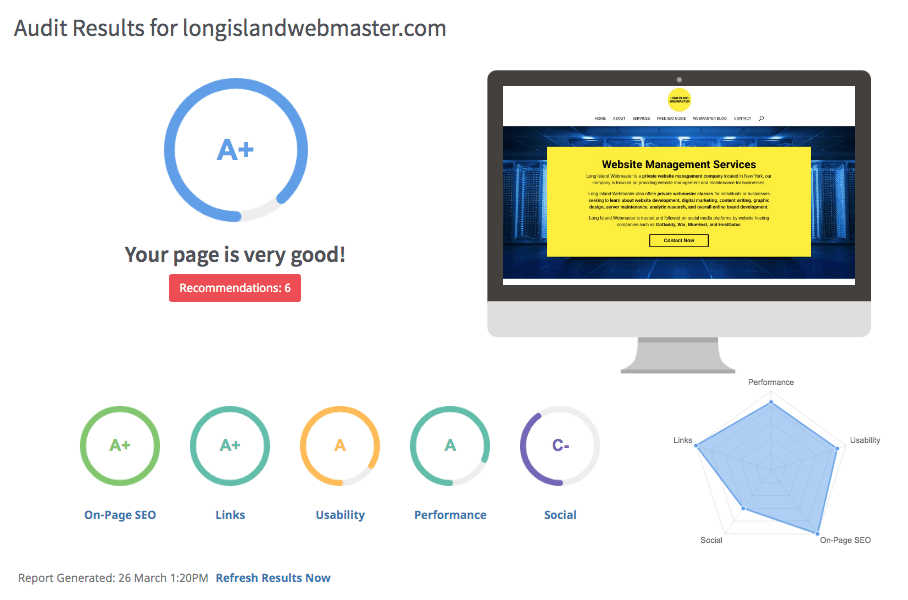 SEOptimer Score