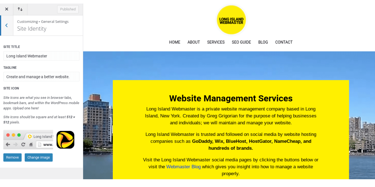 Long Island Webmaster Website Screenshot