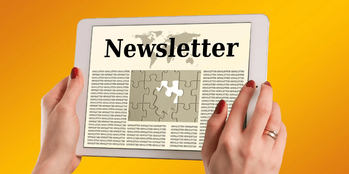 Newsletter On Tablet Device