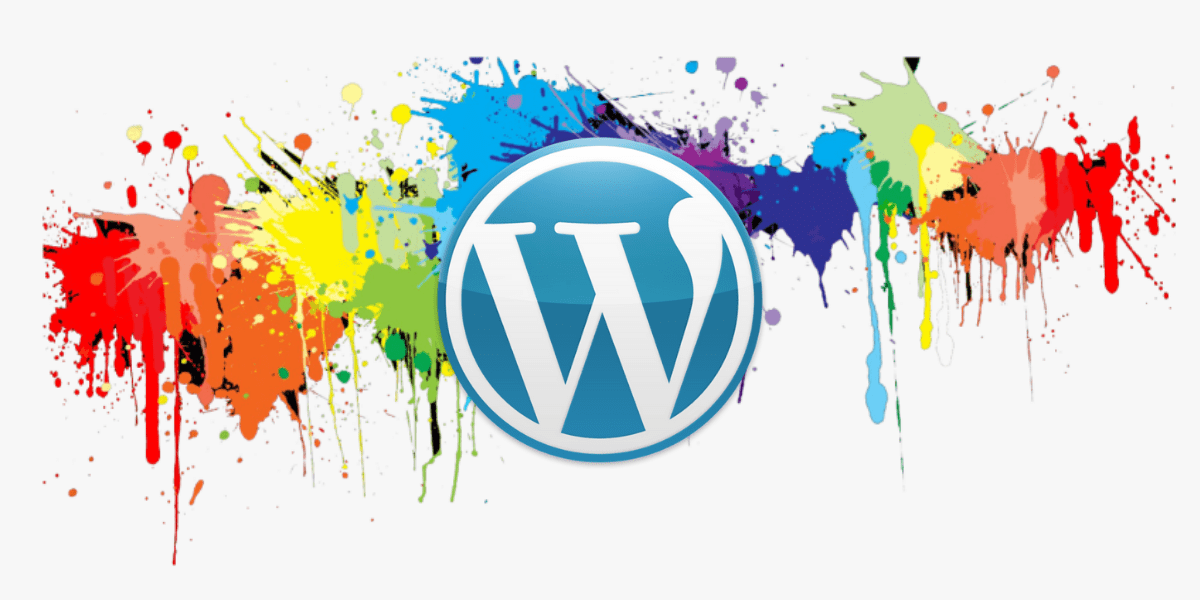 WordPress Logo With Splattered Art Background